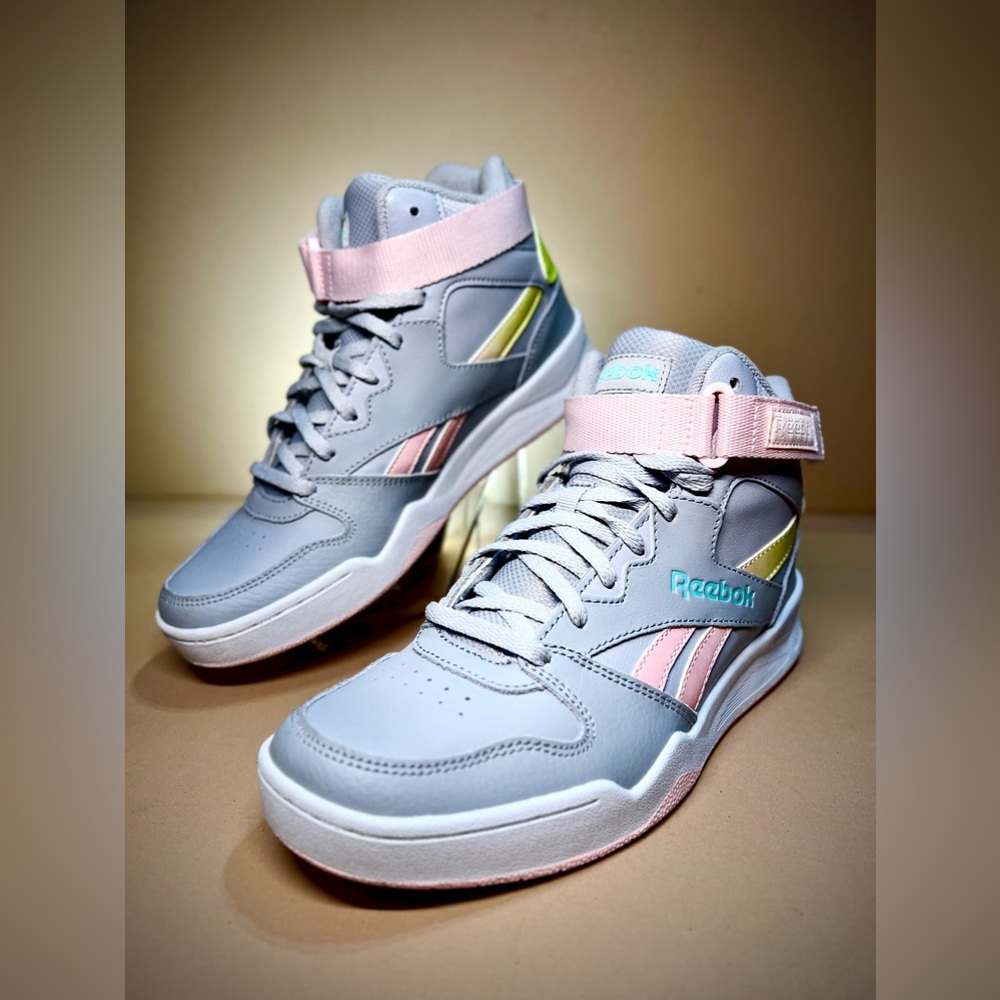 Reebok Royal Shoes Sneakers BB4500 Hi Strap Womens Size 8Gray/Multi
